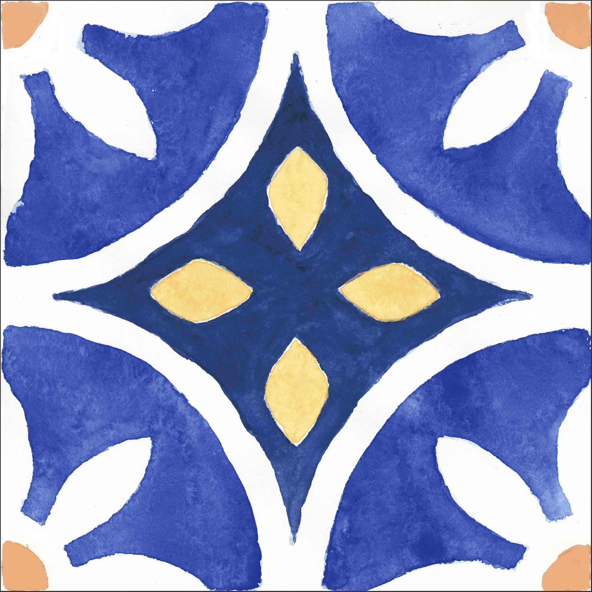 Carrelage carreaux de ciment Azure Bleu  25x25 cm