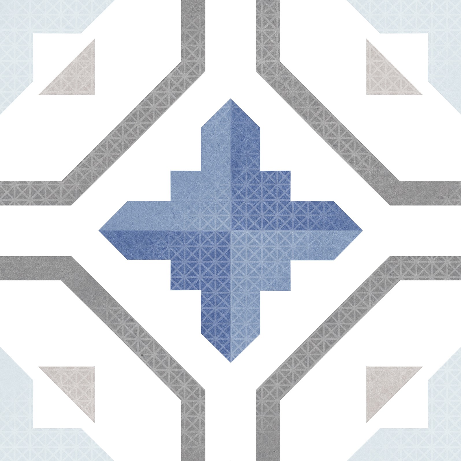 Carrelage carreaux de ciment Chroma Bleu  25x25 cm