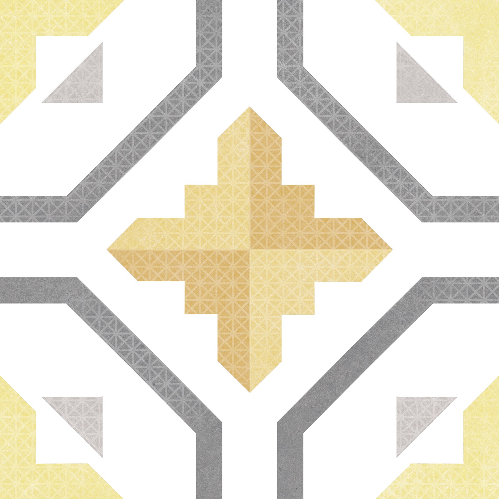 Carrelage carreaux de ciment Chroma Jaune  25x25 cm