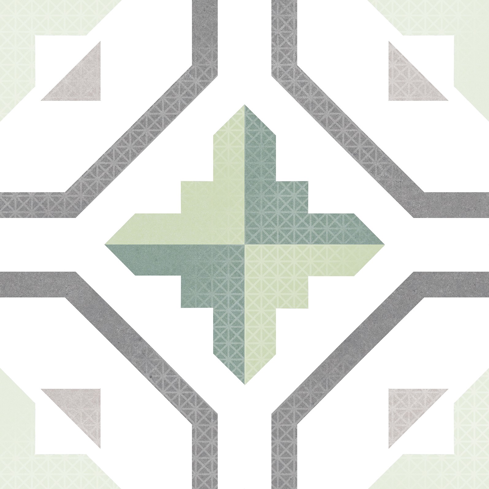 Carrelage carreaux de ciment Chroma Vert  25x25 cm