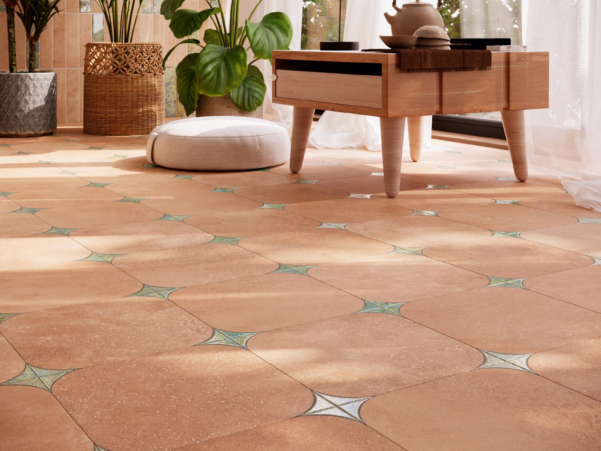 Carrelage Terre cuite Luma Vert  25x25 cm