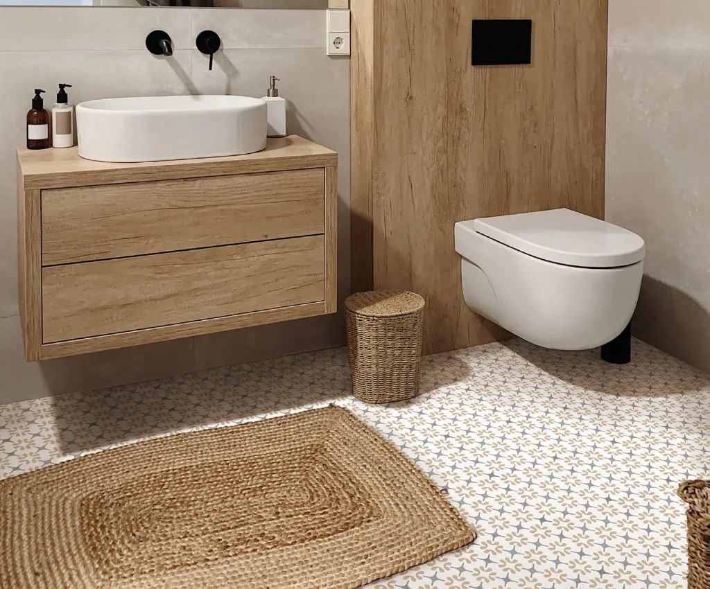 Carrelage Carreaux de ciment Capital Beige Barcelona 15x15 cm