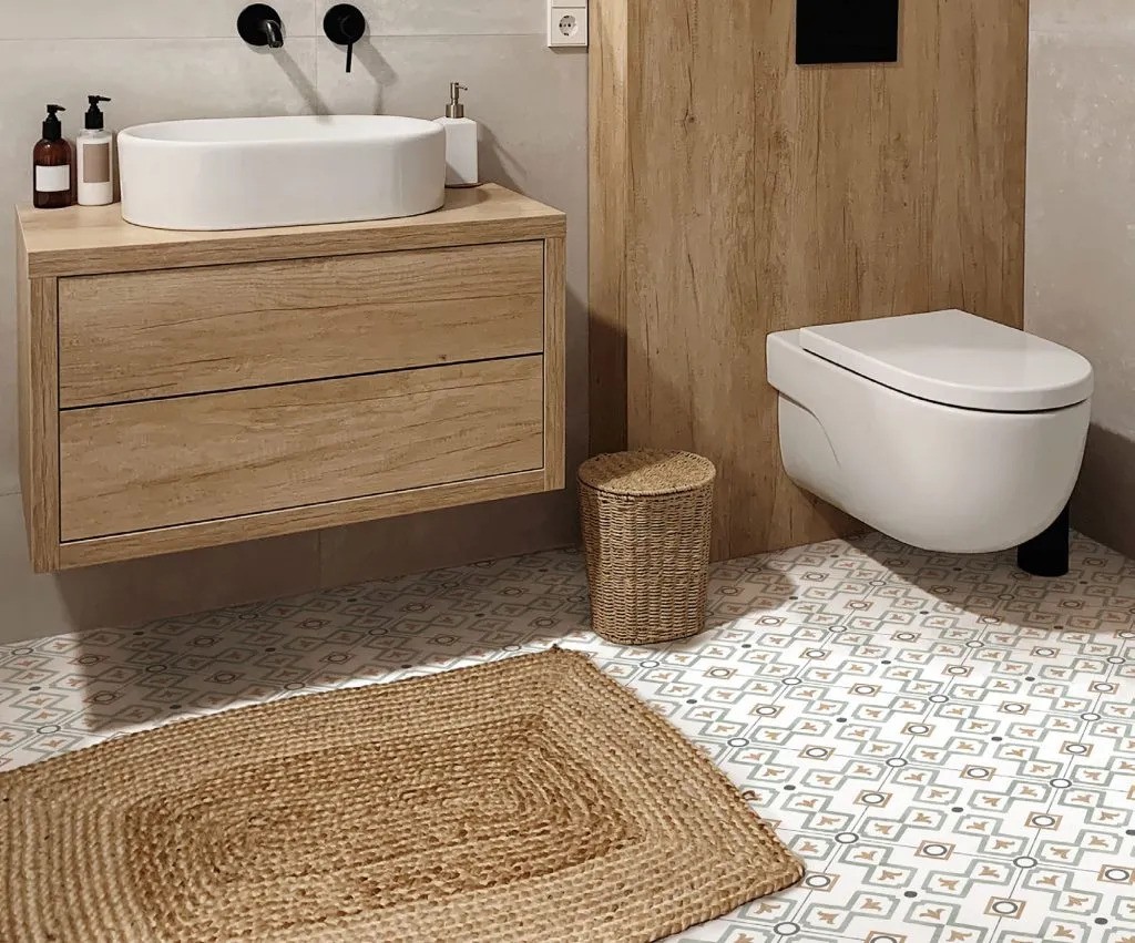 Carrelage Carreaux de ciment Capital Beige Paris 15x15 cm