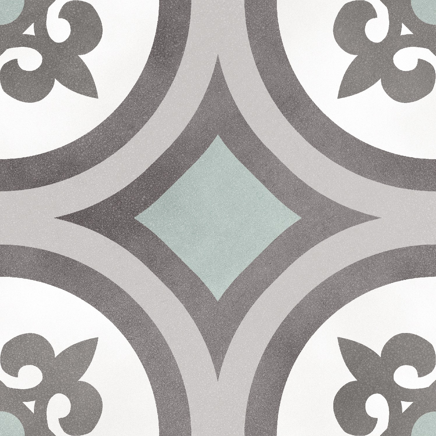 Carrelage Carreaux de ciment Pueblo motif floral 18.5x18.5 cm