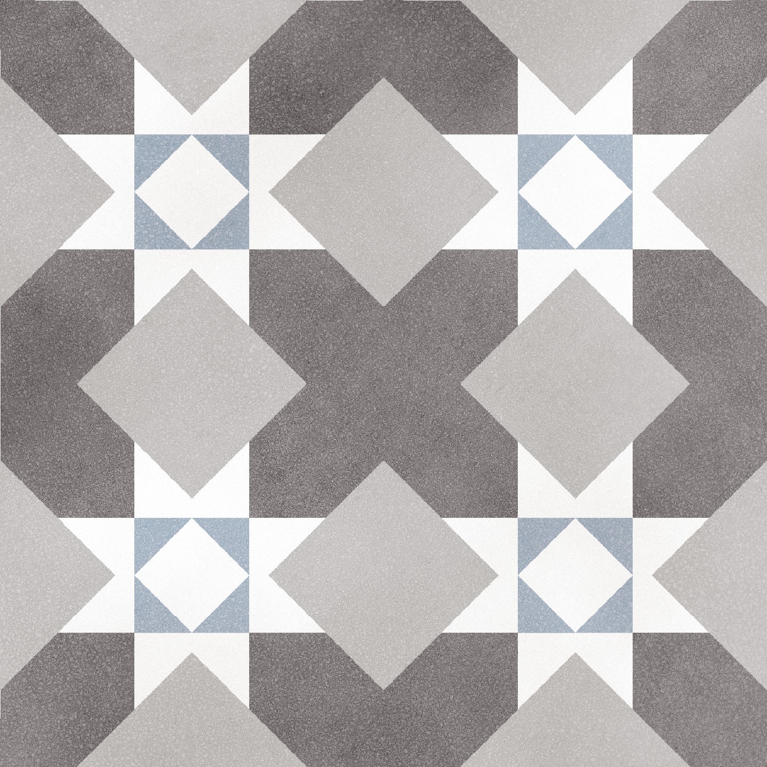 Carrelage Carreaux de ciment Pueblo motif damas 18.5x18.5 cm