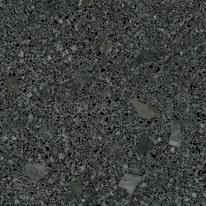 Carrelage Aspect terrazzo Straci noir granito 80x80 cm