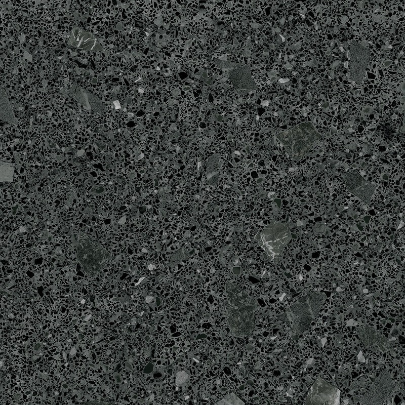 Carrelage Aspect terrazzo Straci noir Poli 79.5x79.5 cm