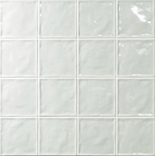 Carrelage Zellige Pompei blanc brillant 15x15 cm
