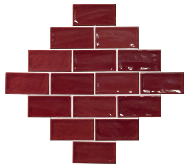 Carrelage Zellige Alicante rouge brillant 7.5x15 cm