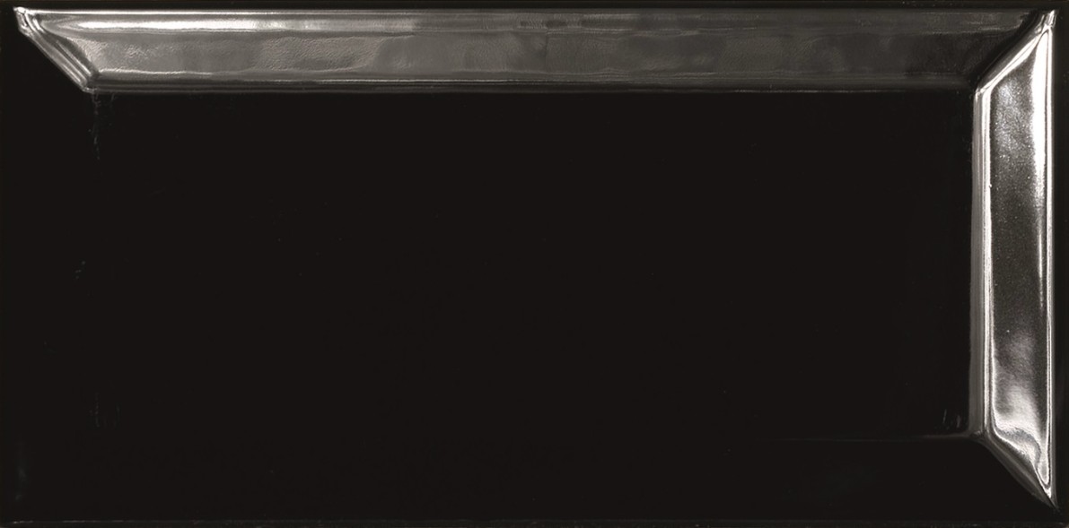 Carrelage carreaux métro Paris noir mate 7.5x15 cm