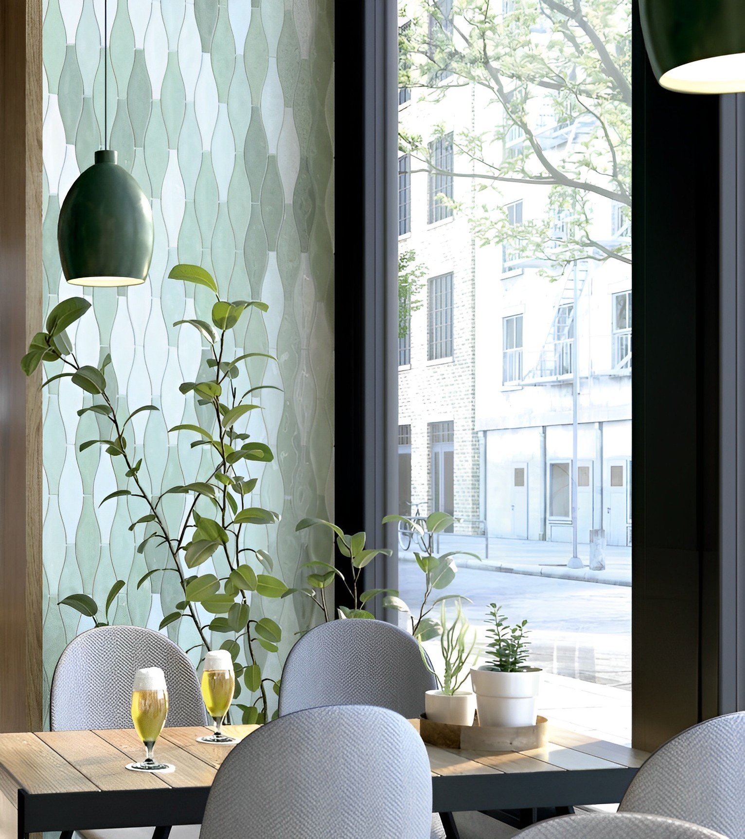 Carrelage Faience murale Rio vert clair 7.5x30 cm