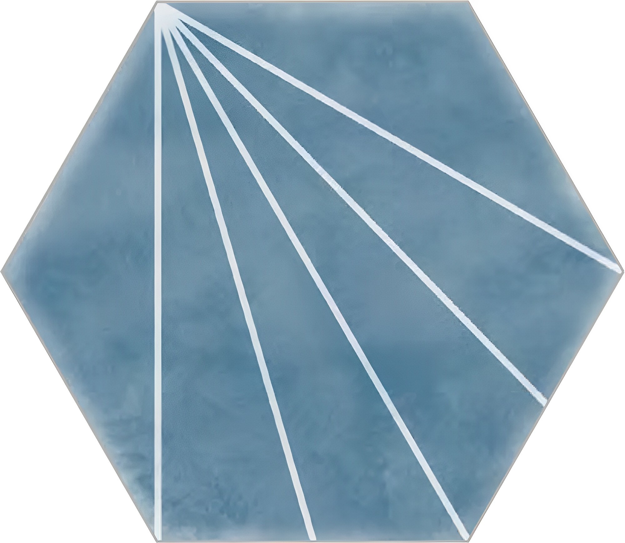 Carrelage hexagonal Nordic bleu motif 15x17 cm