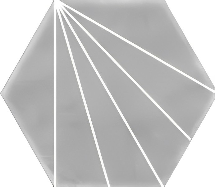 Carrelage hexagonal Nordic gris motif 15x17 cm