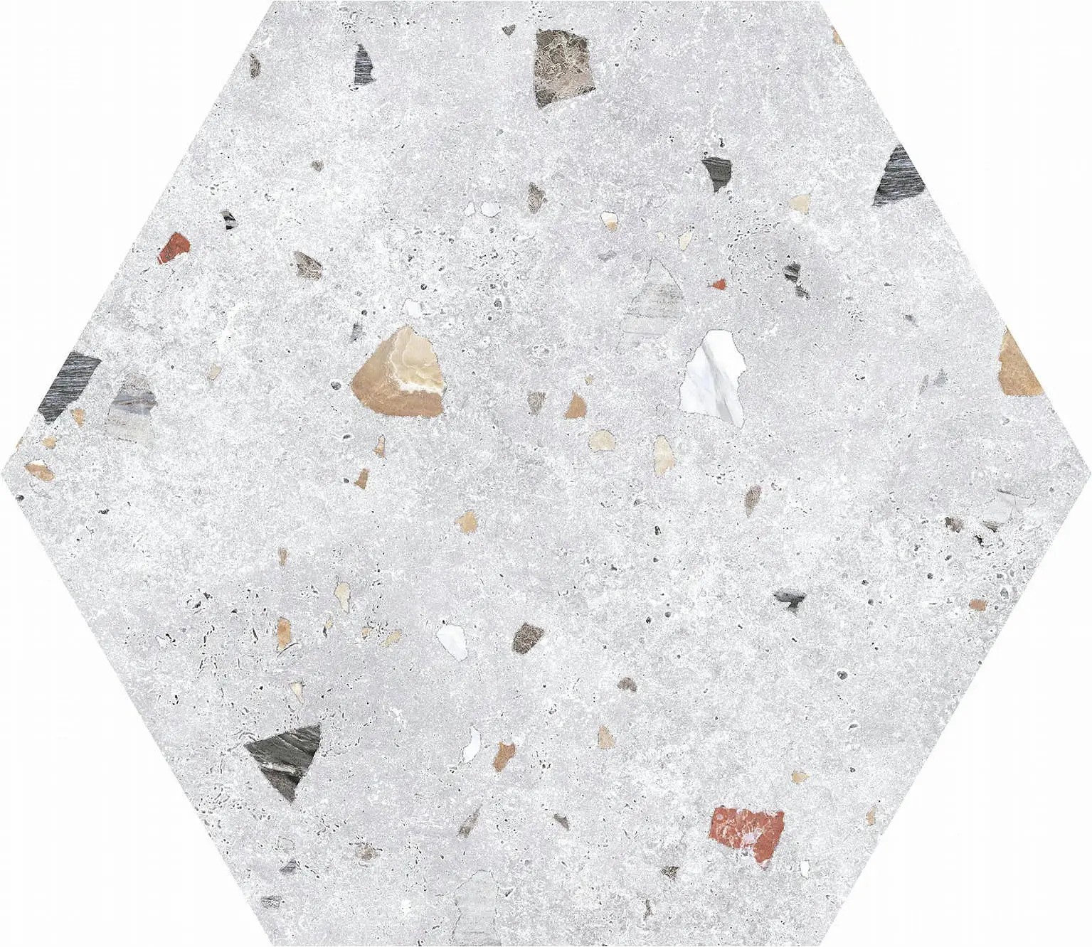 Carrelage hexagonal Granitia gris  49x56 cm