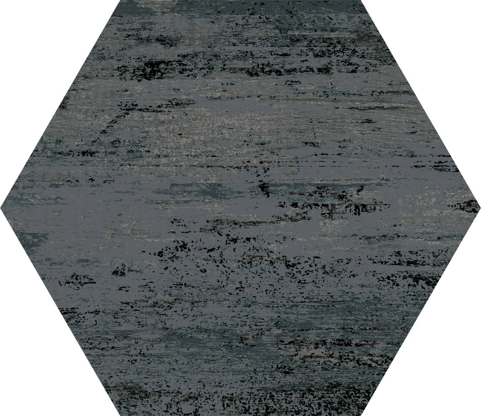 Carrelage hexagonal Harma mix noir 22x25 cm