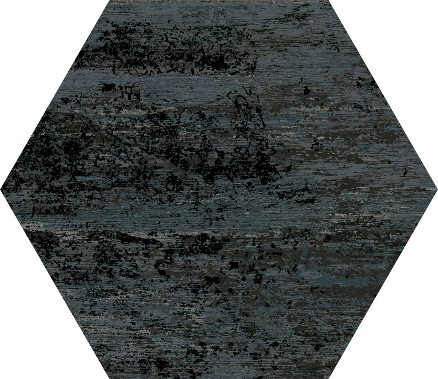 Carrelage hexagonal Harma mix noir 22x25 cm