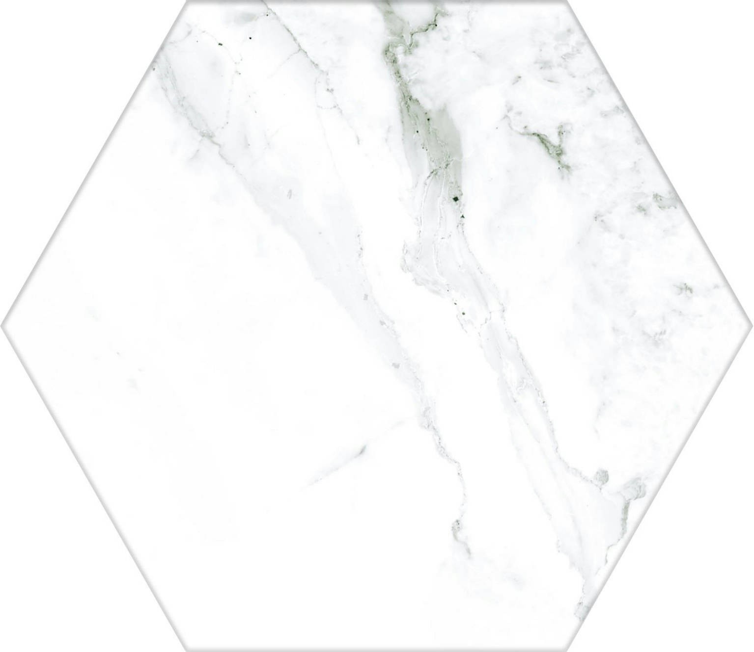 Carrelage hexagonal Marco blanc marbre 22x25 cm