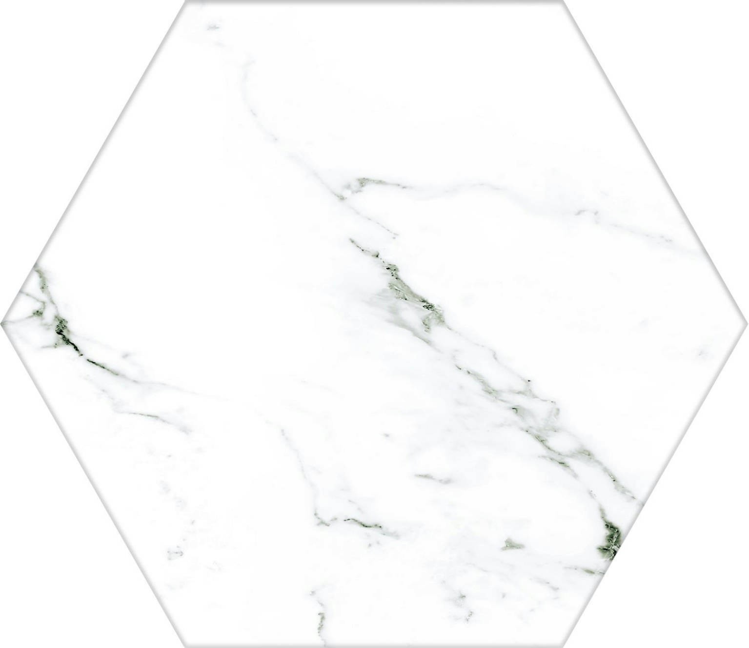 Carrelage hexagonal Marco blanc marbre 22x25 cm