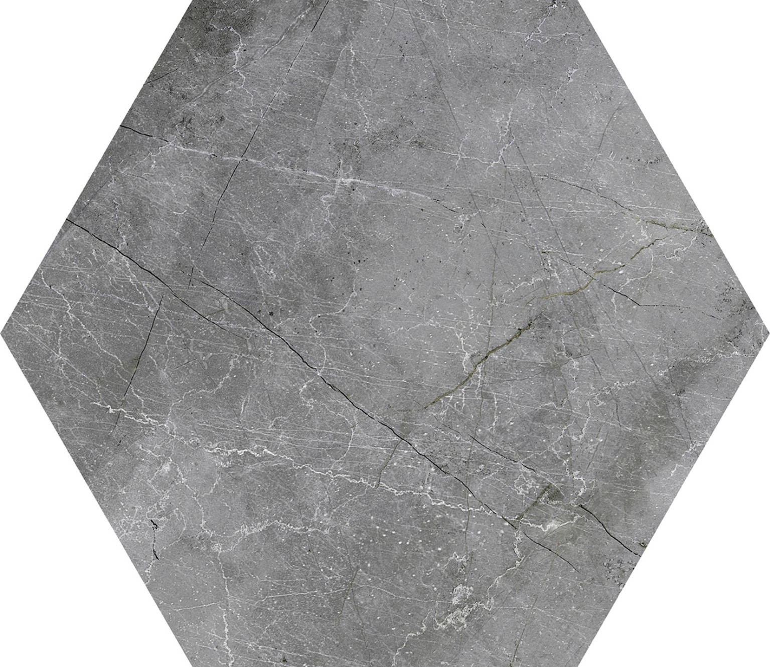 Carrelage hexagonal Marco gris marbre 22x25 cm