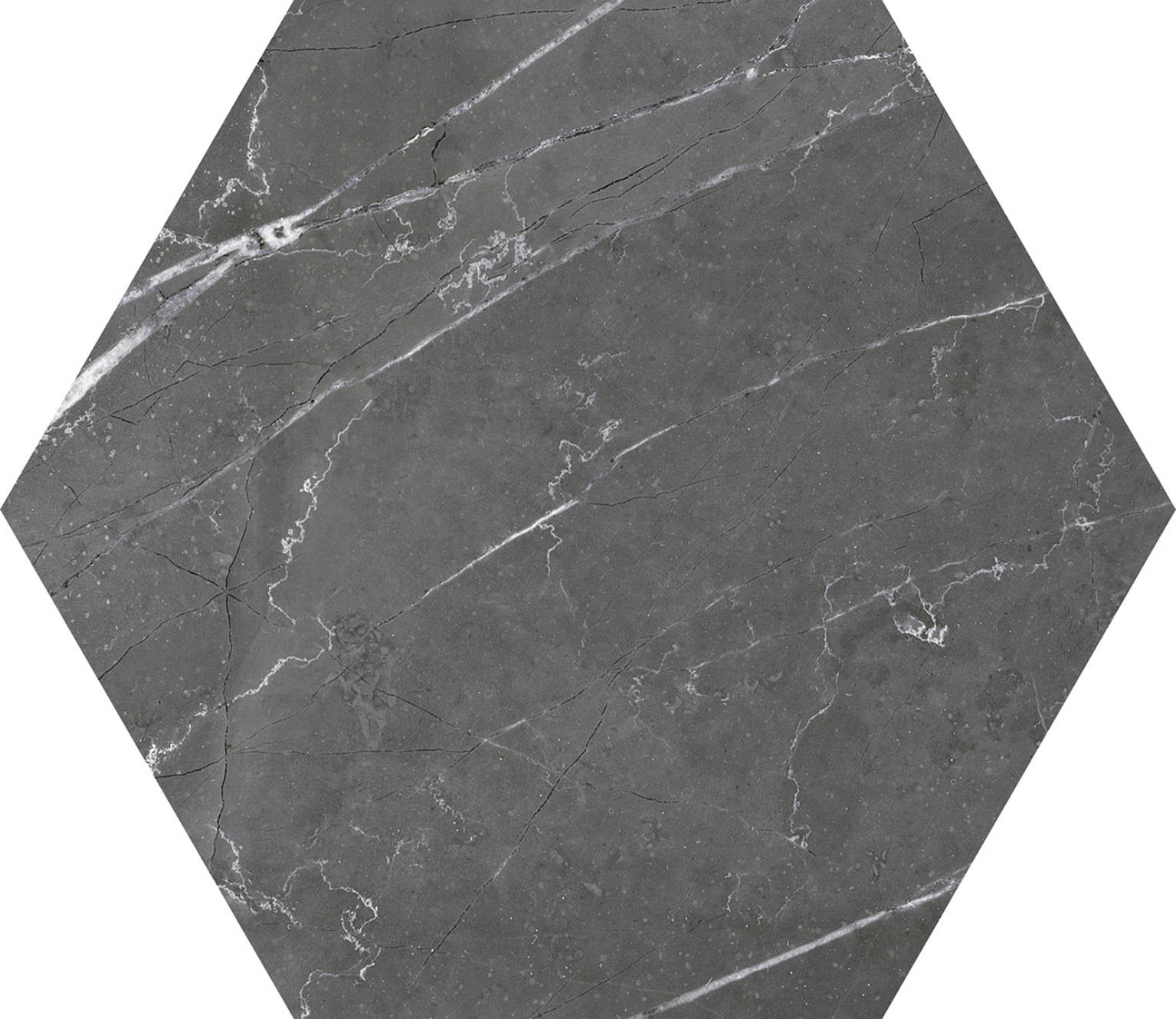 Carrelage hexagonal Marco gris marbre 22x25 cm