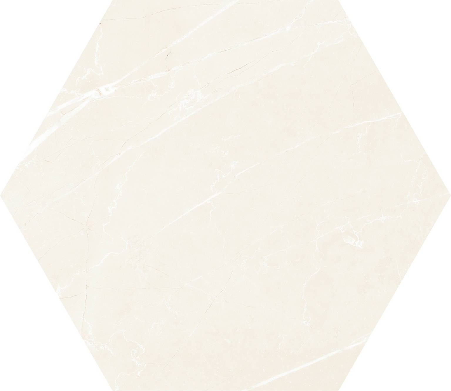 Carrelage hexagonal Marco blanc  ivoire  22x25 cm