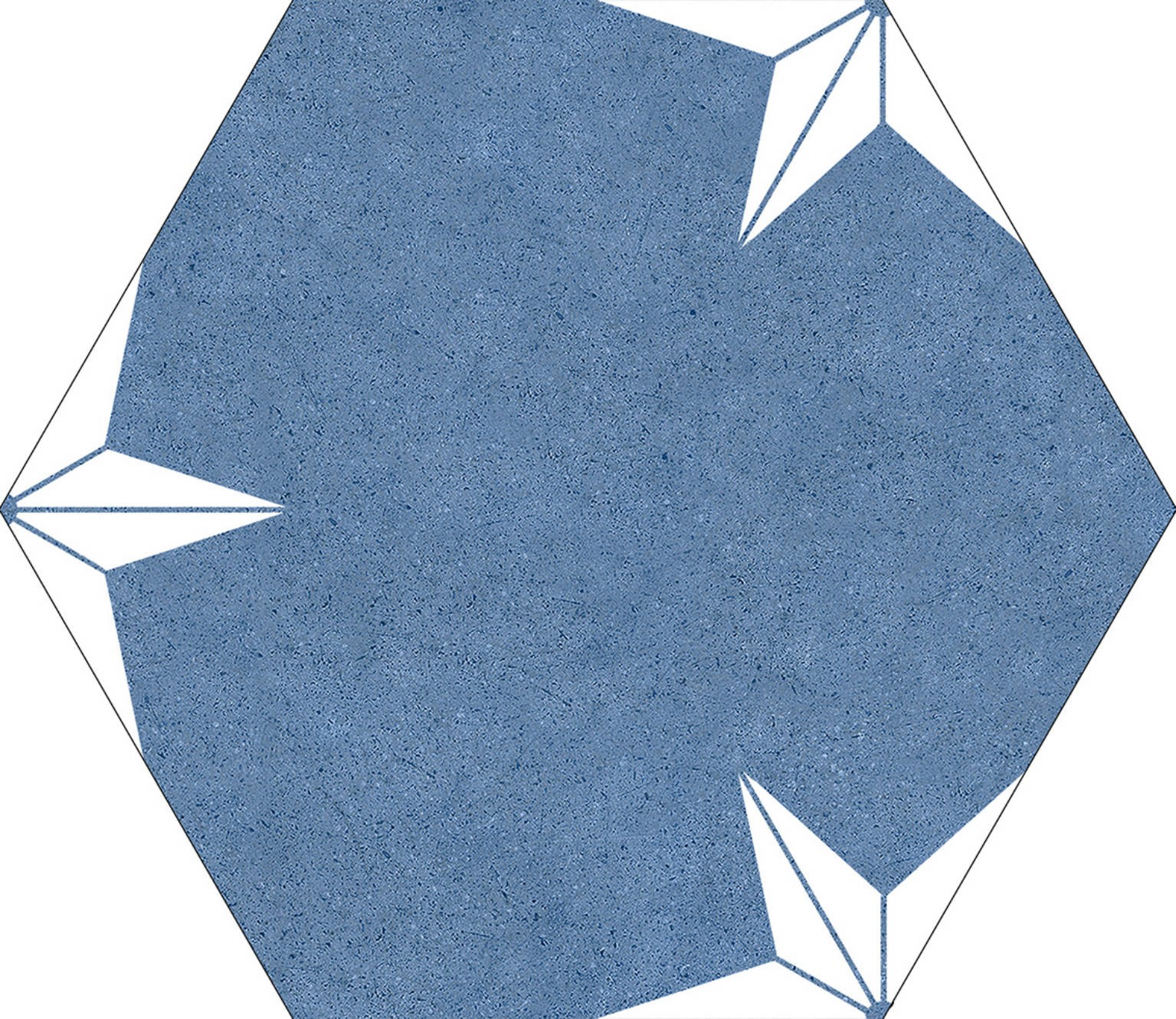 Carrelage hexagonal eclatia motif bleu 25x25 cm
