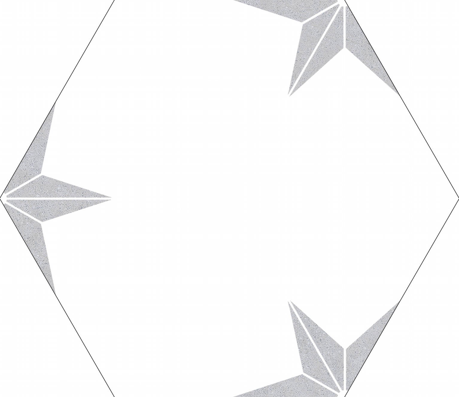 Carrelage hexagonal eclatia motif argent  25x25 cm