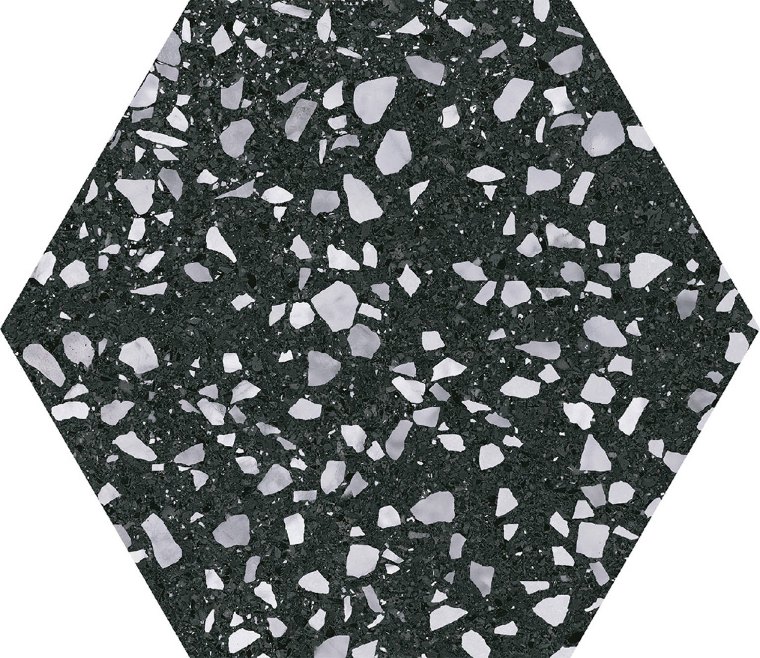 Carrelage hexagonal dura noir  granito 25x25 cm
