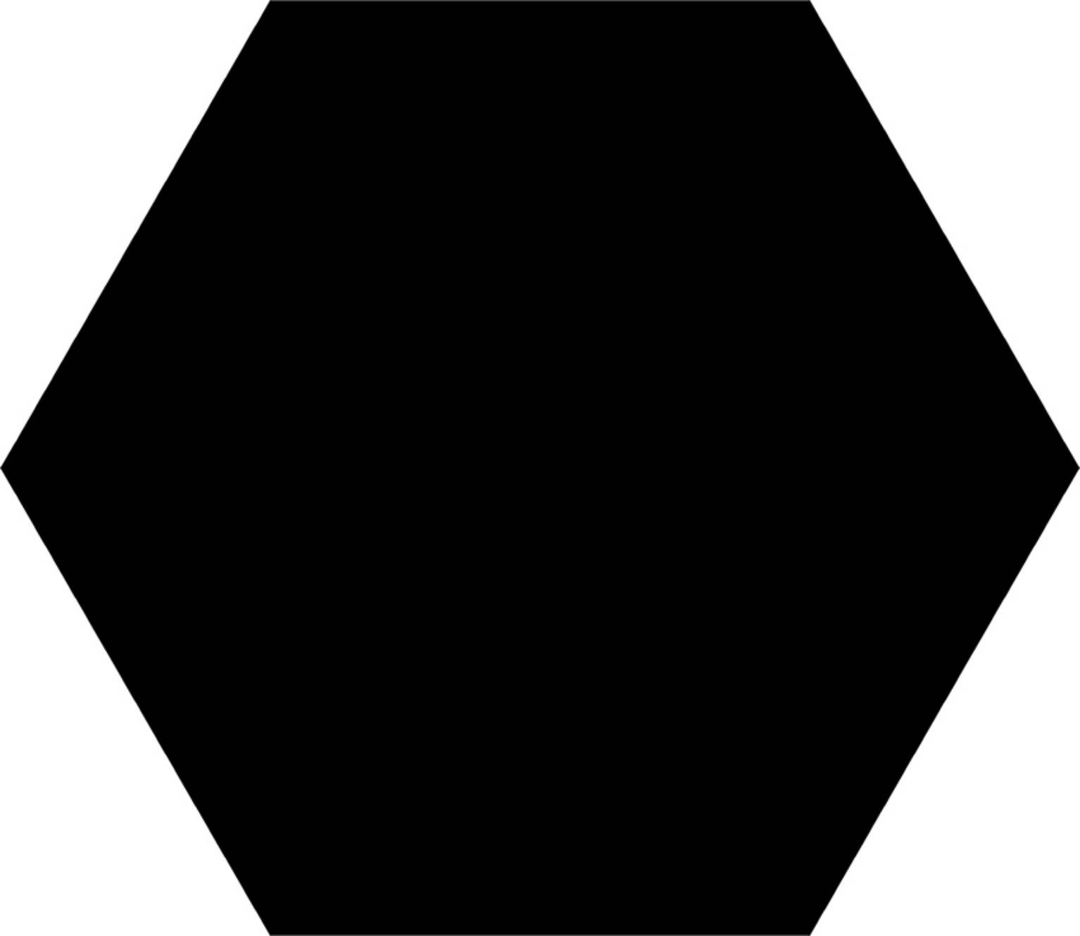 Carrelage hexagonal basic noir  hex 49x56 cm
