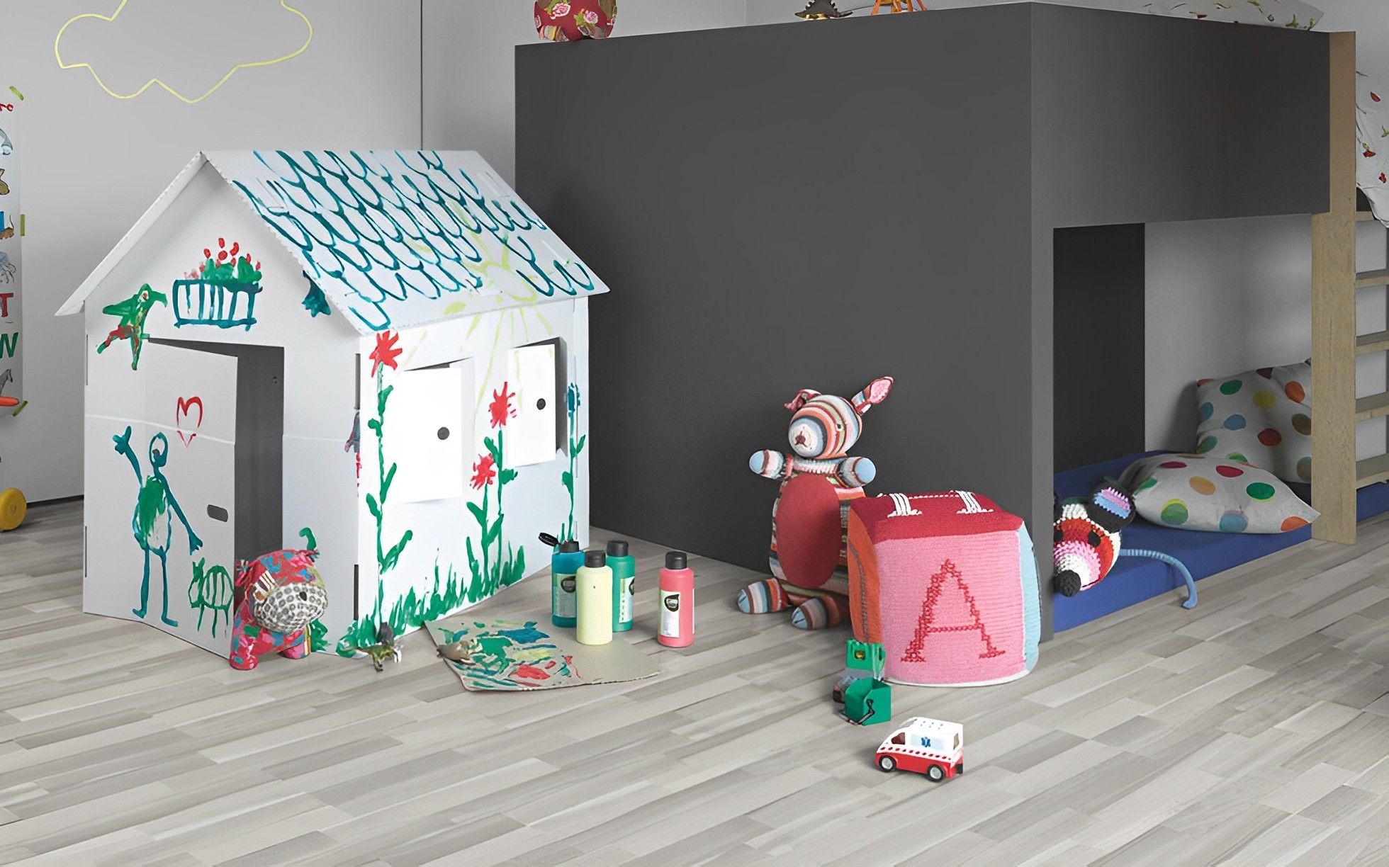 Parquet Stratifié  Satiné Acacia Gris 128.5x19.4 cm