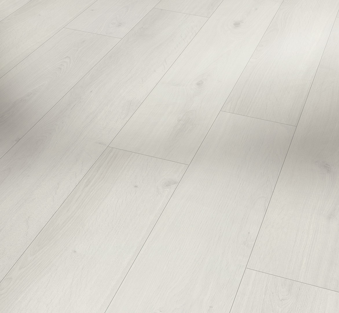 Parquet Stratifié  Lame Large Chêne.Blanc 128.5x19.4 cm