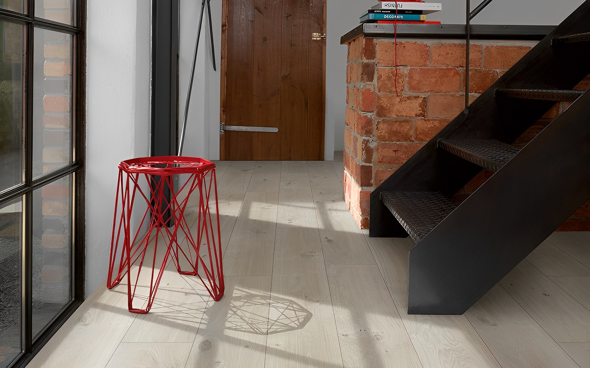 Parquet Stratifié  Lame Large Chêne.Gris 128.5x19.4 cm