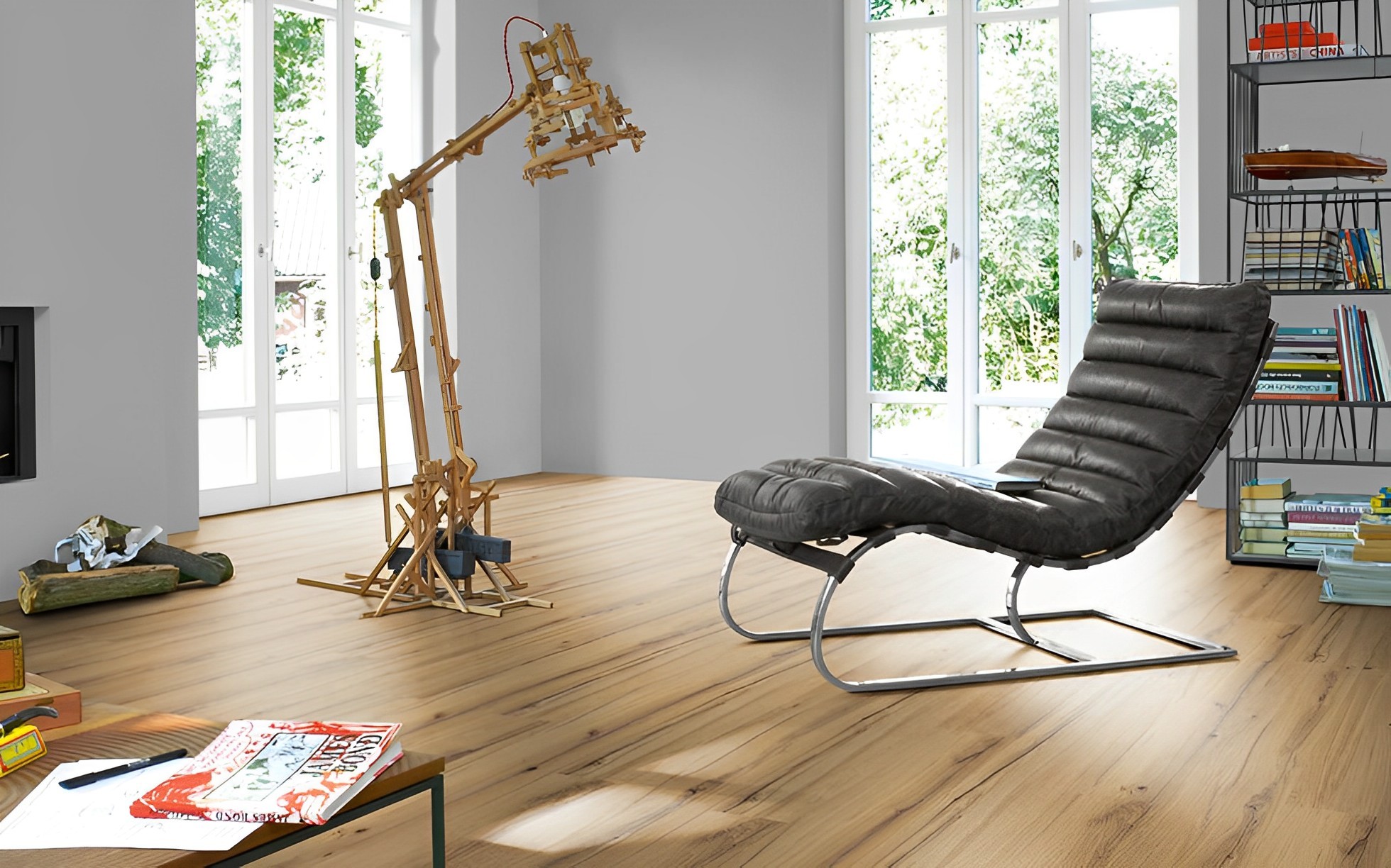 Parquet Stratifié  Lame Large Chêne.Ancien 128.5x19.4 cm