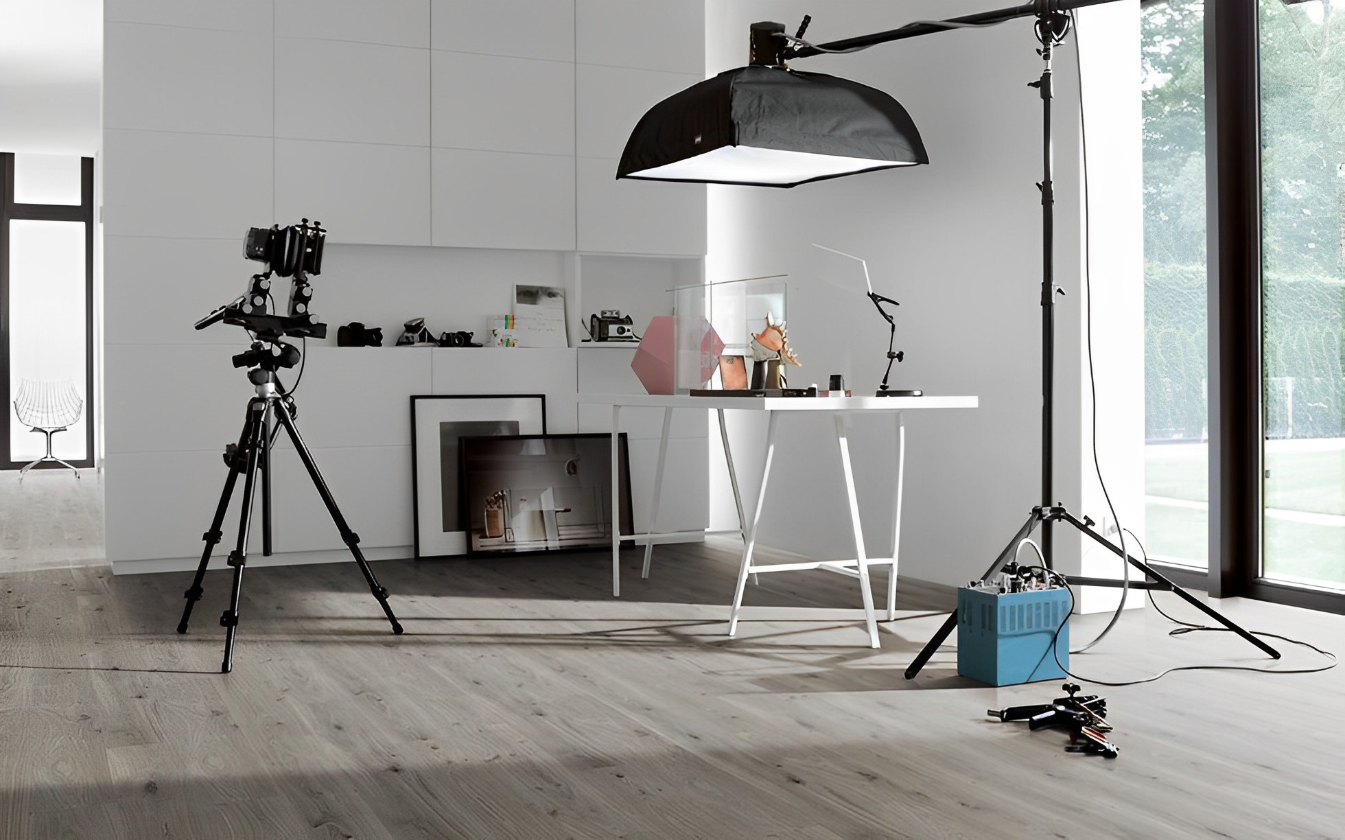 Parquet Stratifié  Lame Large Chêne.Gris Foncé 128.5x19.4 cm