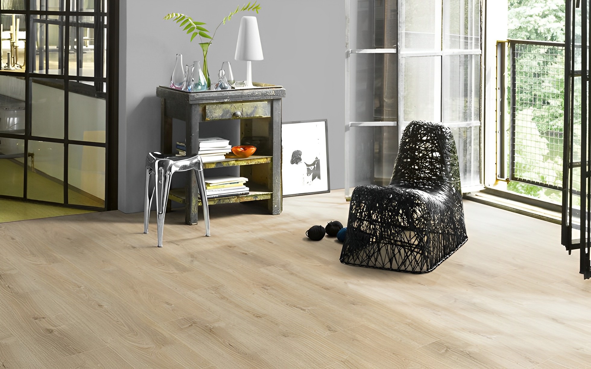 Parquet Stratifié   Chêne.Clair 128.5x24.3 cm