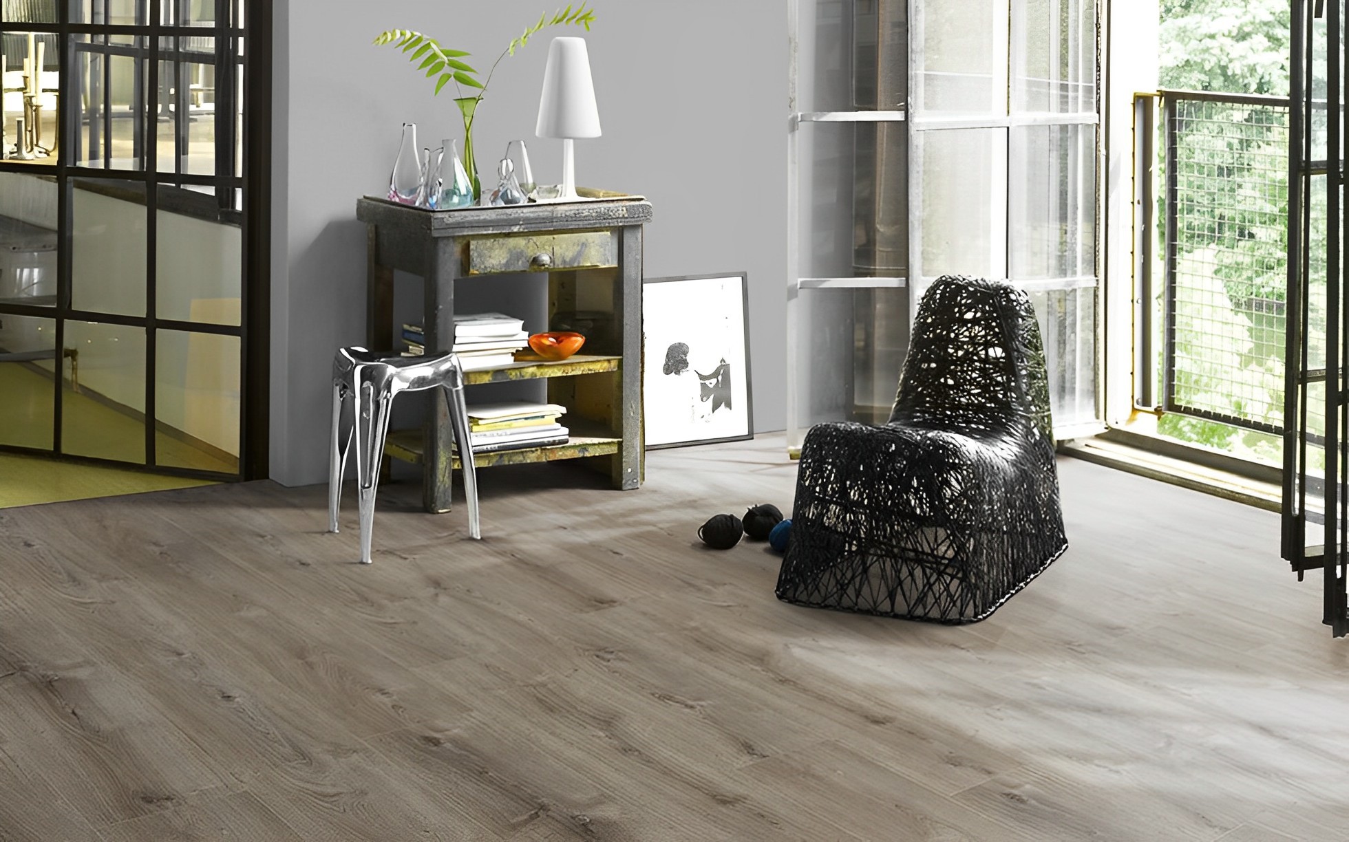 Parquet Stratifié   Chêne.foncé 128.5x24.3 cm