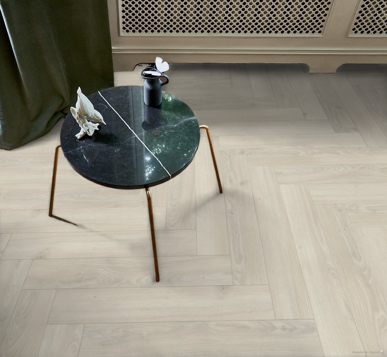 Parquet Stratifié  naturelle Chêne.Blanc 85.8x14.3 cm