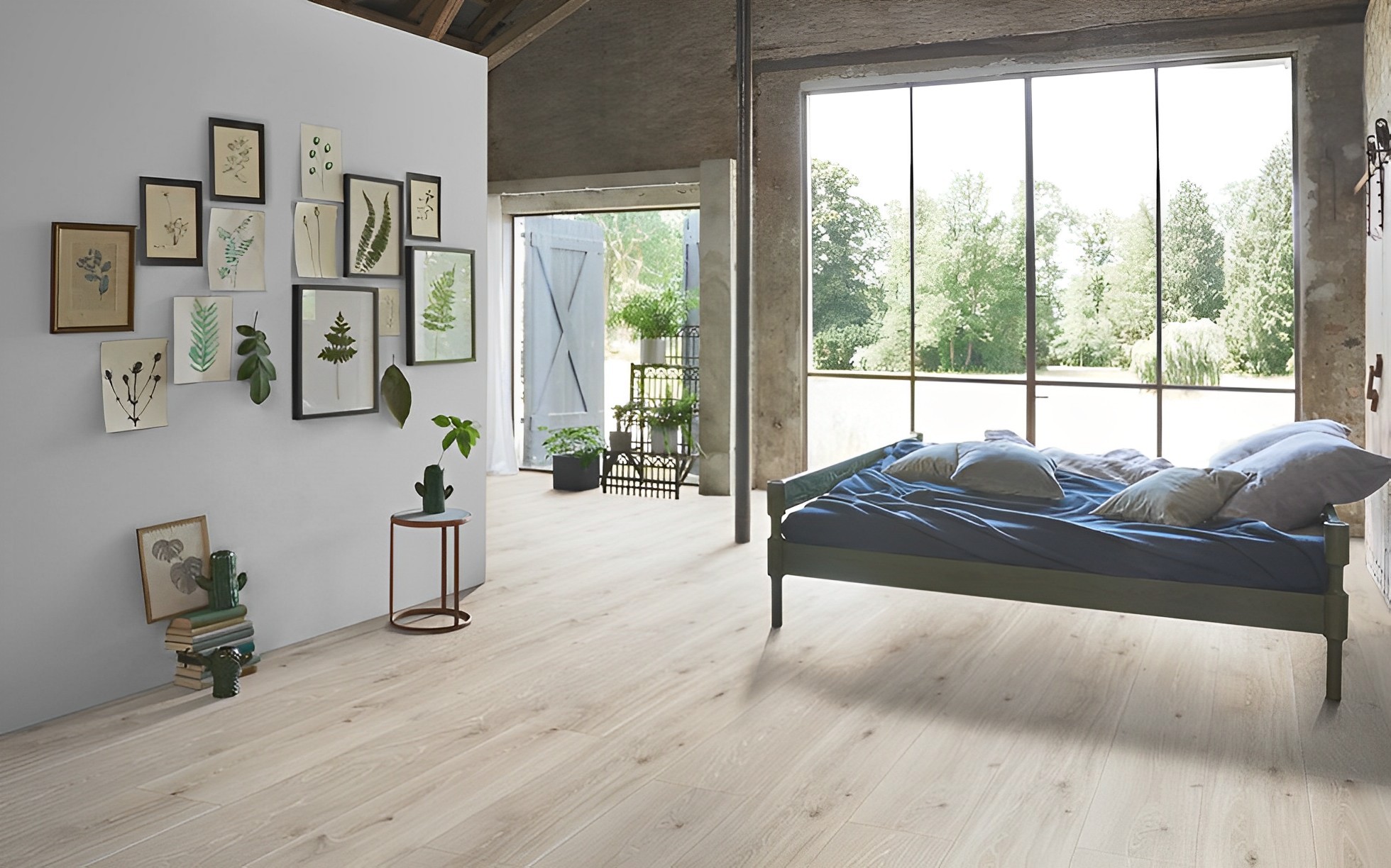 Parquet Stratifié   Chêne.Blanc 220x24.3 cm