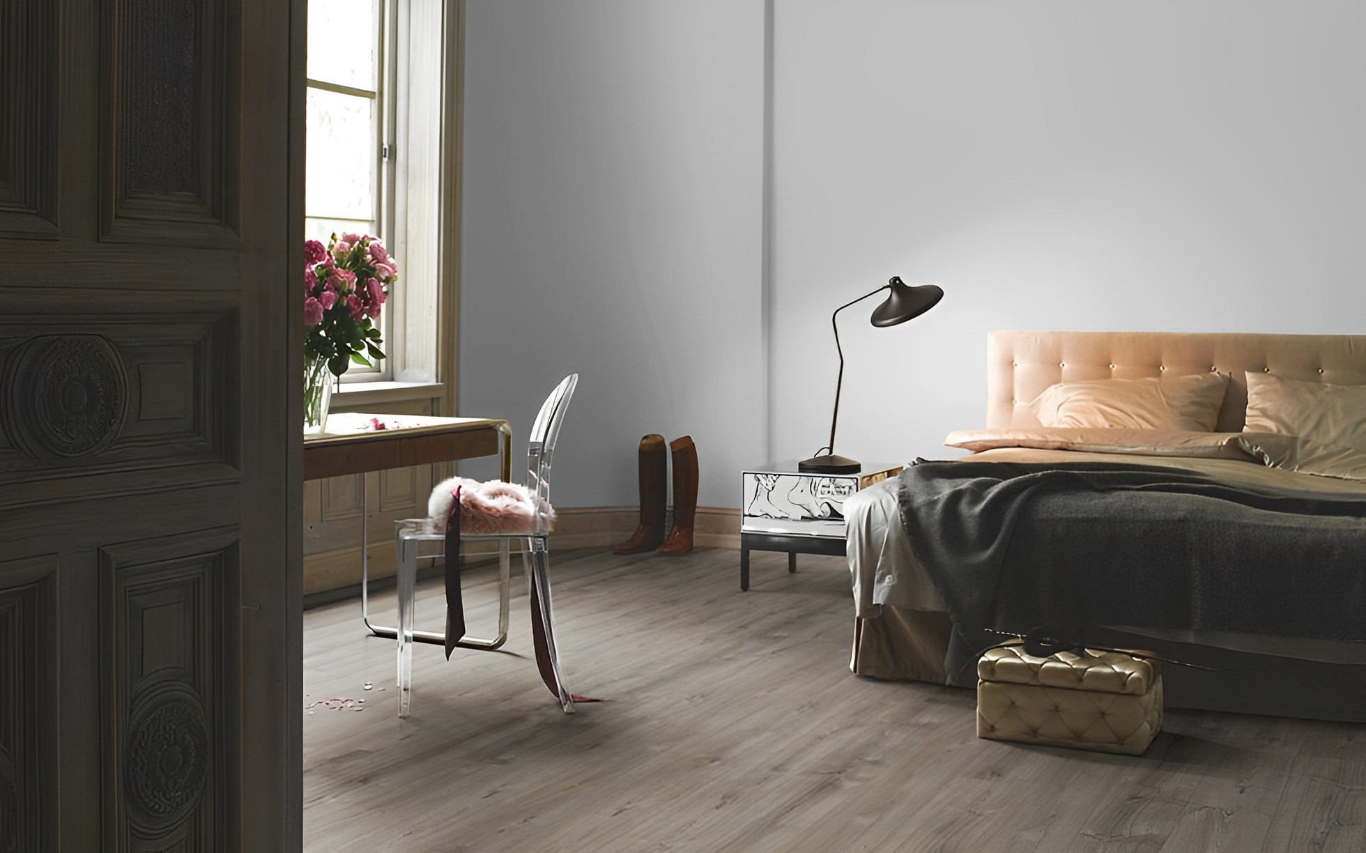 Parquet Stratifié   Chêne.Gris 220x24.3 cm