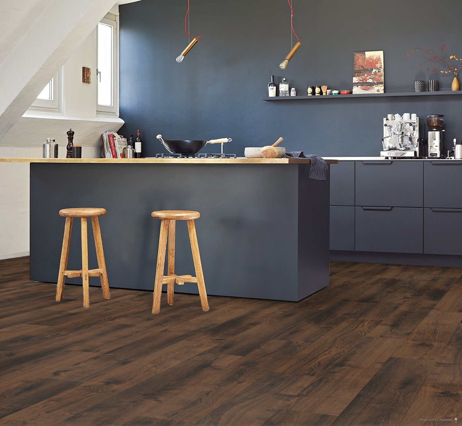 Parquet Stratifié   Chêne.Fumé 128.5x19.4 cm