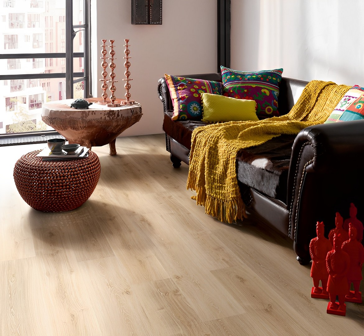 Lame et dalles PVC   Chêne.Clair 121.9x22.9 cm