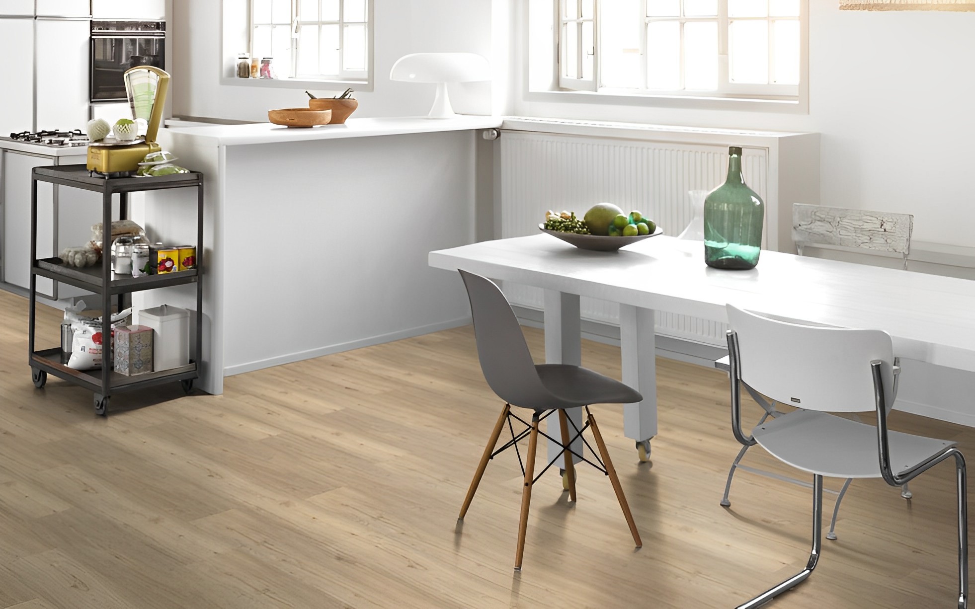 Lame et dalles PVC   chêne poli 120.9x22.5 cm