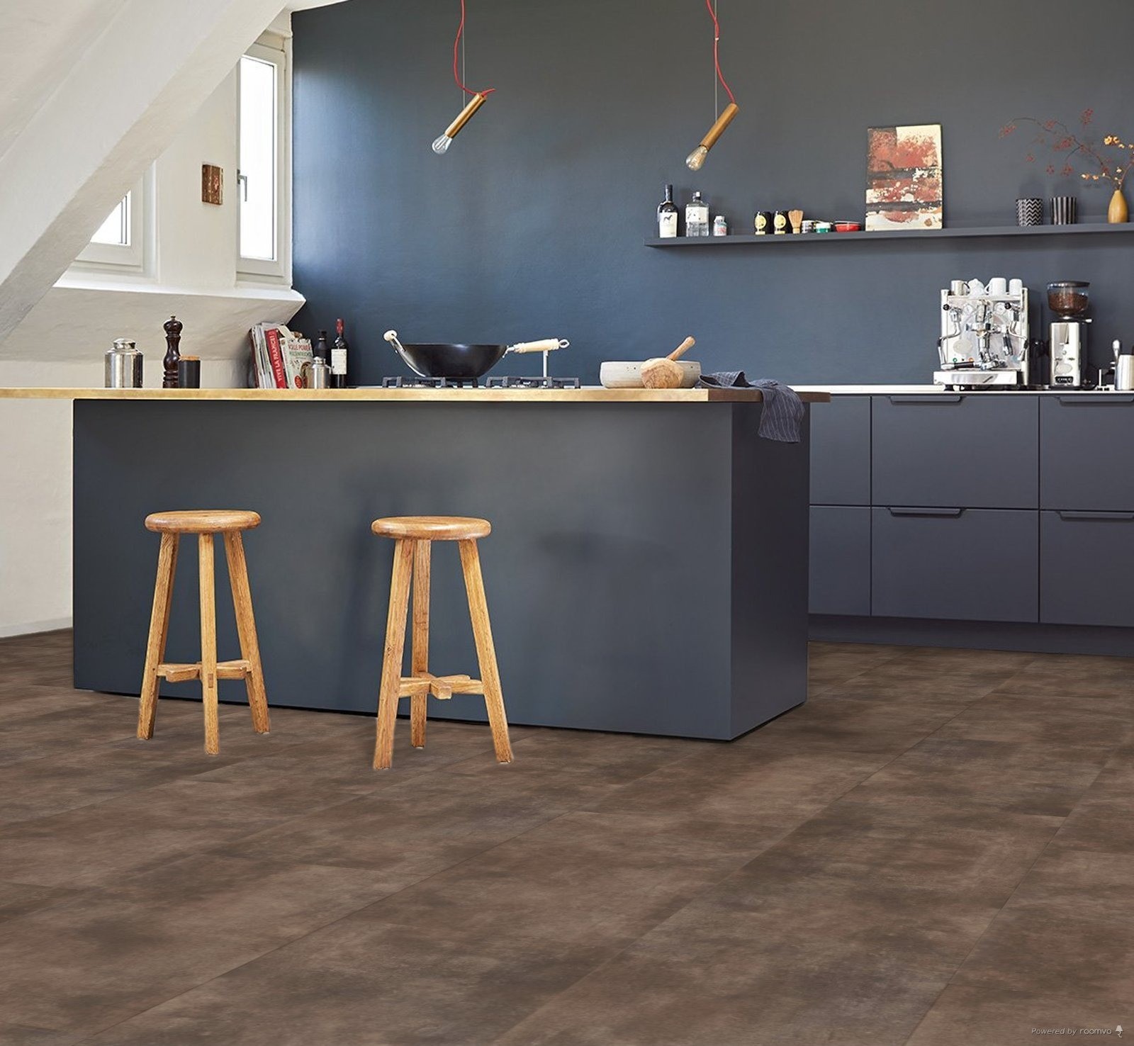 Lame et dalles PVC   Marron 91.4x45.7 cm