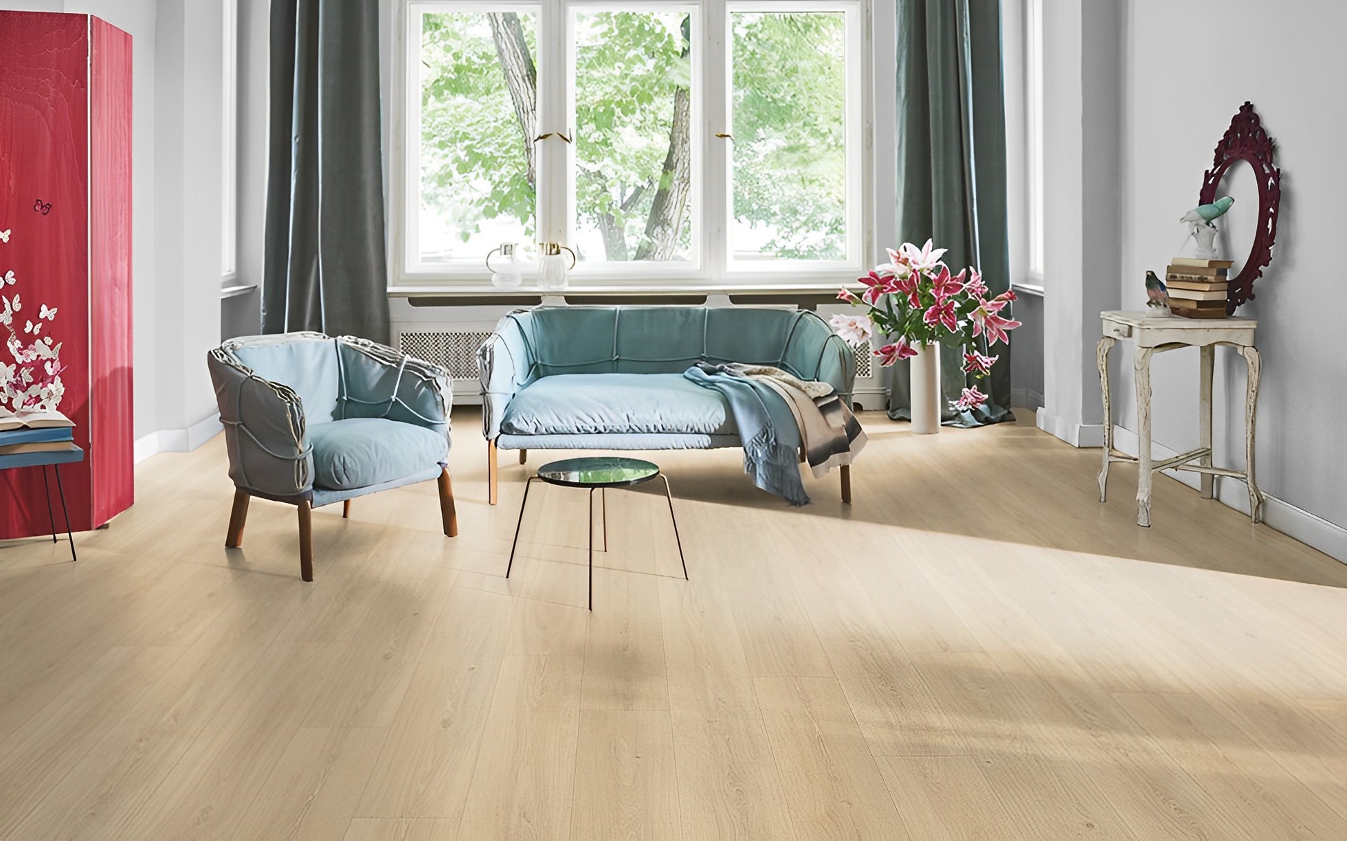 Lame et dalles PVC   chêne poli 152.2x22.5 cm