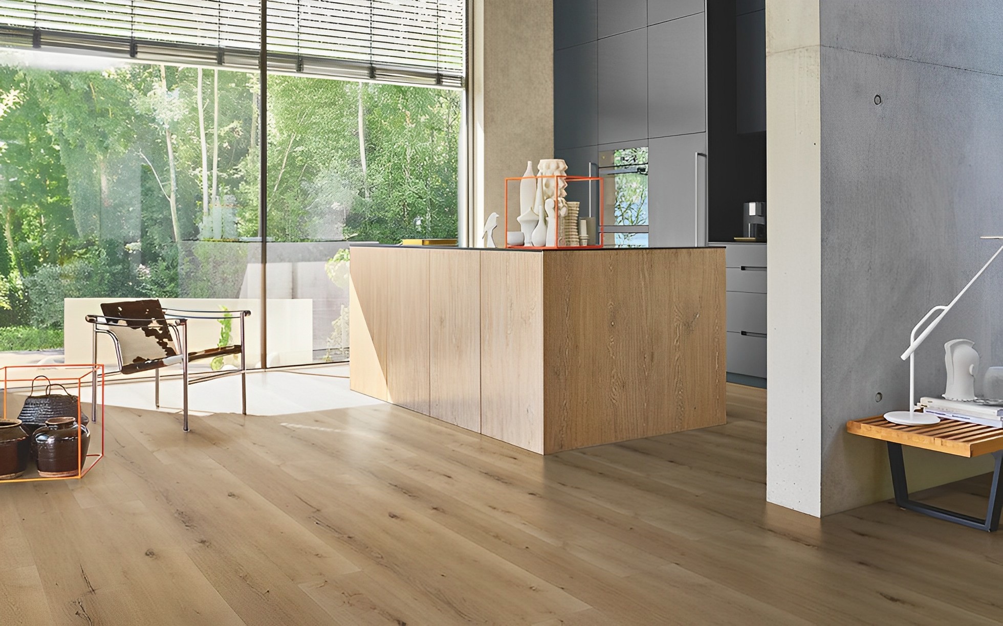 Lame et dalles PVC   chêne naturel 152.2x22.5 cm