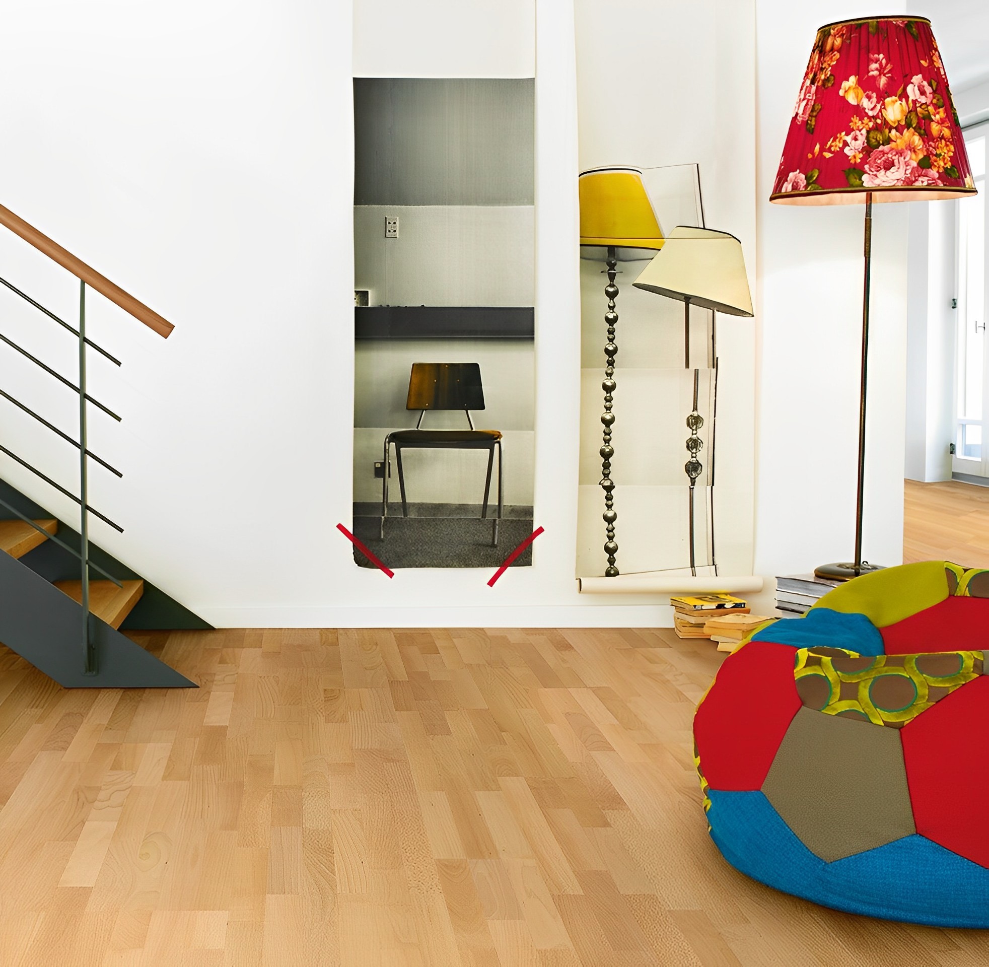 Parquet Contrecollé  Vernis Hêtre 220x18.5 cm