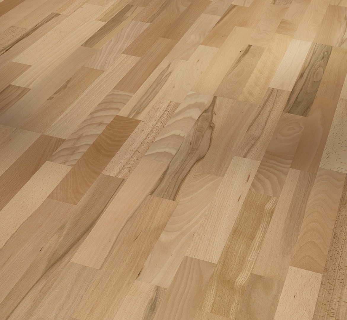 Parquet Contrecollé   Vernis Hêtre 220x18.5 cm