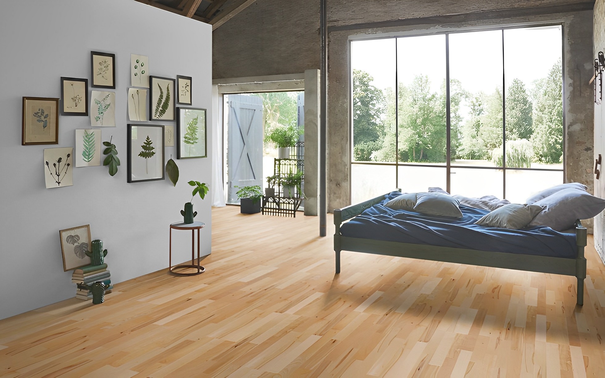 Parquet Contrecollé   Vernis Hêtre 220x18.5 cm
