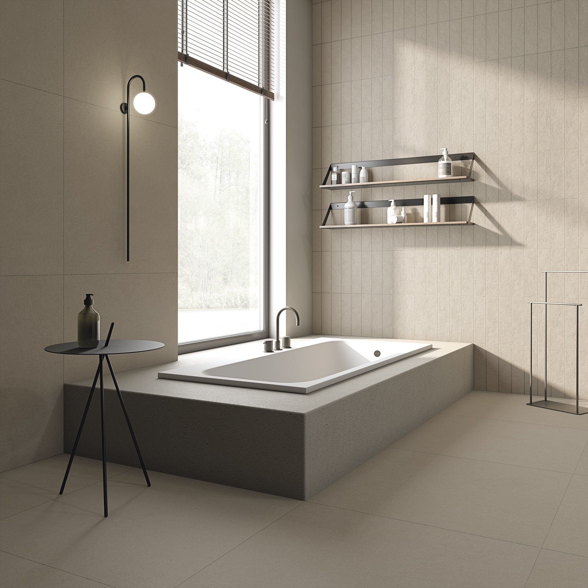 Carrelage Imitation Pierre Quartz gris grain 10x59.3 cm