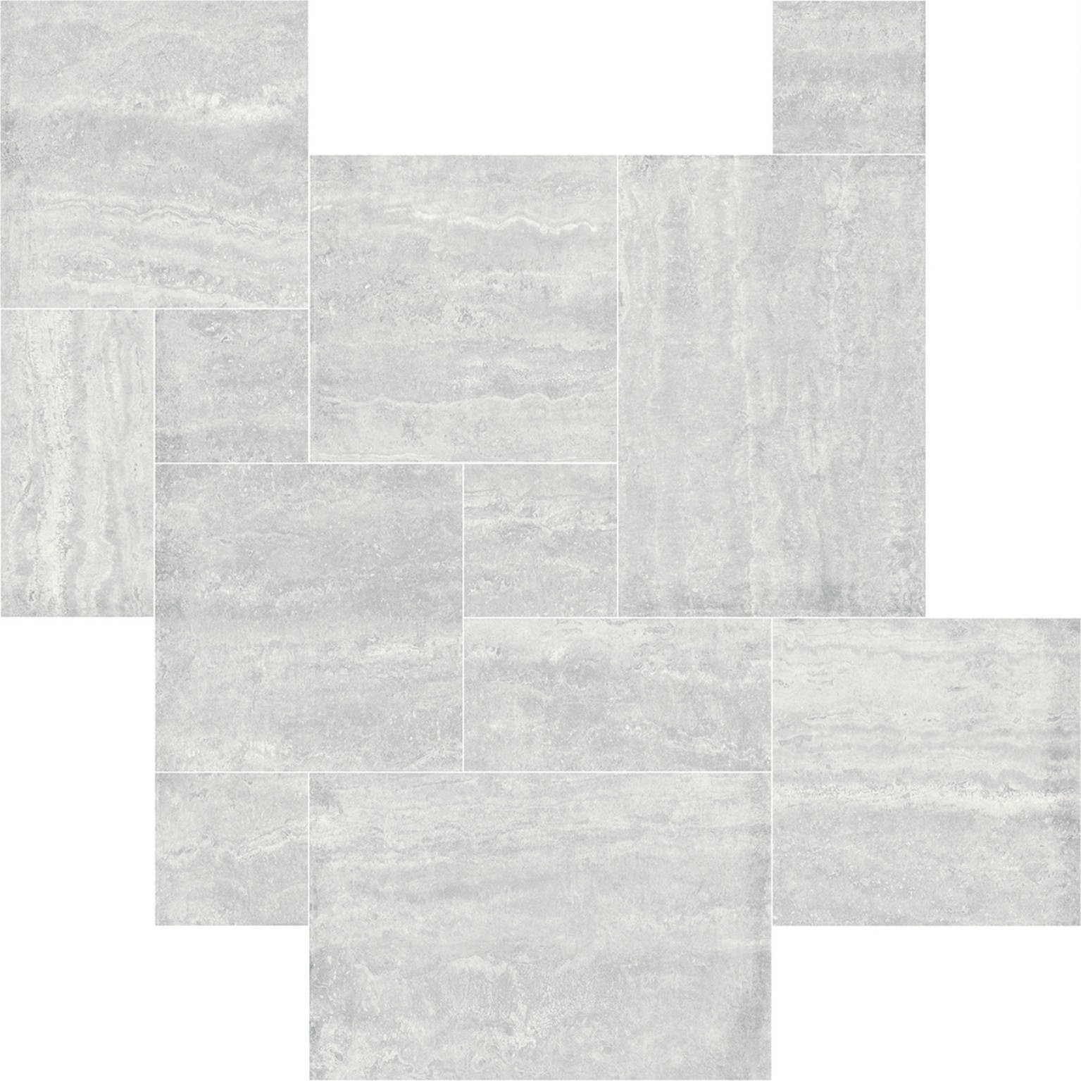 Carrelage imitation marbre Eden gris argent Modular 44x66 cm